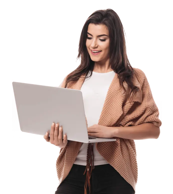 Woman with laptop