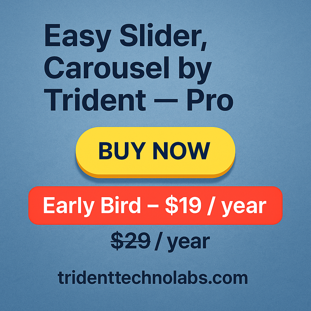 Easy Slider, Carousel by Trident — Pro