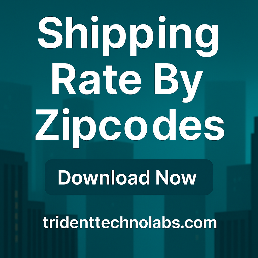 Shipping Rate By Zipcodes